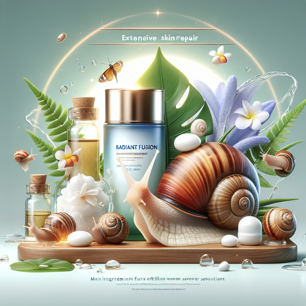 Radiant Fusion.                                                                                                                                   Repair and Renew Your Skin with 97.5%Snail Mucin. 